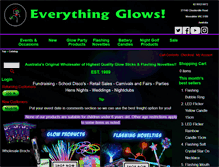 Tablet Screenshot of everythingglows.com.au